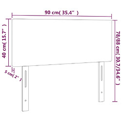 vidaXL Tête de lit à LED Cappuccino 90x5x78/88 cm Similicuir pas cher