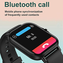 Universal Plein écran BT Appel Longue durée Détachement Hommes Femmes Smartwatch Surveillance Watch Smartwatch (Noir)