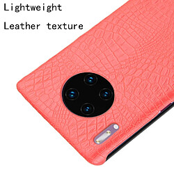 Wewoo Coque Rigide Pour Huawei Mate 30 Pro Antichoc Crocodile Texture PC + PU Case Rouge pas cher