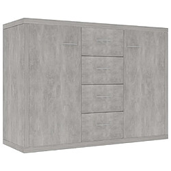 Maison Chic Buffet,Meuble de Rangement,commode pour salon,Cuisine Gris béton 88x30x65 cm Aggloméré -MN38518