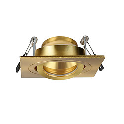 Acheter Lumière Downlight Encastrable Inclinable Carré Laiton Satiné IP65