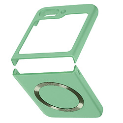 Avizar Coque MagSafe pour Samsung Galaxy Z Flip 5 Rigide Design Fin Vert