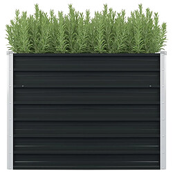 Maison Chic Jardinière,Bac à fleurs - pot de fleur surélevée Anthracite 100x100x77 cm Acier galvanisé -GKD11242