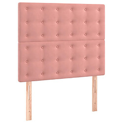 vidaXL Têtes de lit 2 pcs Rose 100x5x78/88 cm Velours