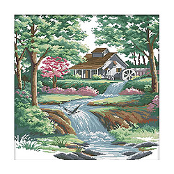 Paysage Le Plus Vert Estampillé Kit De Point De Croix Needlework Craft 11ct 14ct 11CT