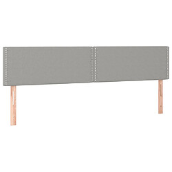 Acheter Maison Chic Tête de lit moderne à LED lumineuse pour chambre - Décoration de lit Gris clair 180x5x78/88 cm Tissu -MN90621