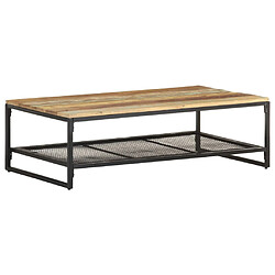 vidaXL Table basse 110x60x35 cm Bois de récupération massif