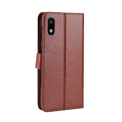 Avis Wewoo Housse Coque en cuir à rabat horizontal Texture rétro Crazy Horse pour Galaxy A10eavec porte-cartes et fentes cartes et cadre photo Marron