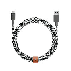 NATIVE UNION Câble Eco Belt USB-A vers Lightning - 3m Zèbre Multicolore