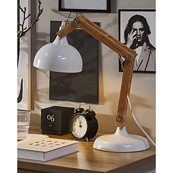 Beliani Lampe de bureau SALADO Blanc