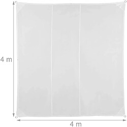 Helloshop26 Voile d’ombrage carré 4 x 4 m blanc 13_0002943_3