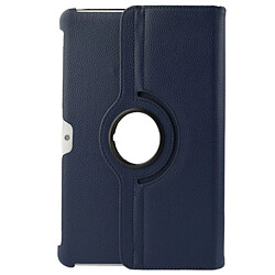 Avis Wewoo Housse Étui bleu foncé pour Samsung Galaxy Tab 2 10.1 / P5100 360 degrés Rotatif Litchi Texture en cuir avec support