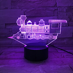 Universal Lumière Train 3D Diapos Lumière 7 Couleur de remplacement Interrupteur tactile Lumière de nuit LED Lampe de bureau