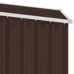 Helloshop26 Abri de jardin cabane cabanon maison de stockage remise extérieur hangar outils robuste marrron 87 x 98 x 159 cm acier galvanisé marron 02_0022328 pas cher