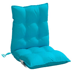 Acheter vidaXL Coussins de chaise à dossier bas lot de 4 turquoise