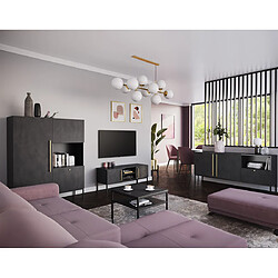 Acheter Bestmobilier Felicia - meuble tv - noir - 120 cm