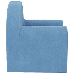 Maison Chic Canapé-lit convertible, Clic-Clac pour enfants bleu peluche douce -GKD21122 pas cher