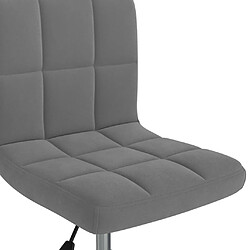 Acheter Maison Chic Chaise pivotante de salle à manger | Chaises à manger cuisine Gris foncé Velours -GKD94922