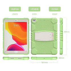 Coque en TPU + Silicone Résistant aux impacts avec béquille Vert matcha pour votre Apple iPad 10.2 (2019)/(2020)