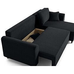 Acheter Bestmobilier Saphir - canapé d'angle réversible 4 places - convertible avec coffre - en velours côtelé