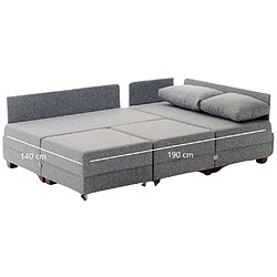 Acheter Hanah Home Canapé d'angle convertible en tissu gris Fly.