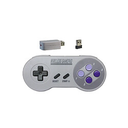 YP Select Manette sans fil rechargeable pour bouton bicolore Snes / Sfc Classic Edition