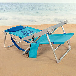 Avis Chaise de Plage Aktive Pliable Bleu 53 x 80 x 58 cm (2 Unités)