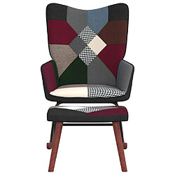 vidaXL Chaise à bascule avec tabouret Patchwork Tissu