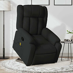 Maison Chic Fauteuil Relax pour salon, Fauteuil de massage inclinable Noir Tissu -GKD88852