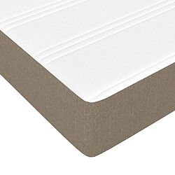 Maison Chic Lit adulte- Lit + matelas,Sommier à lattes de lit avec matelas Taupe 180x200 cm Tissu -GKD22810 pas cher