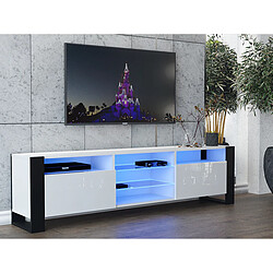 DUSINE Meuble TV 200 CM LOVY - Blanc