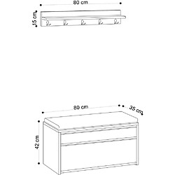 Avis Hanah Home Ensemble banc meuble à chaussures avec étagère Boby.