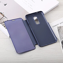 Acheter Wewoo Coque Etui en cuir pour miroir OnePlus 6 avec support bleu