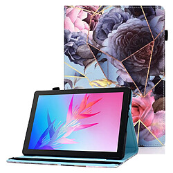 Etui en PU avec support et porte-carte pour Huawei Enjoy Tablet 2/MatePad T 10 9.7 pouces/T 10S 10.1 pouces/Pad X6 9.7 pouces - Rose rose