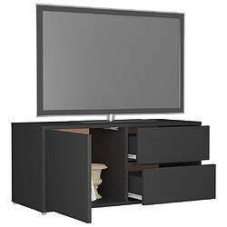 Acheter vidaXL Meuble TV Gris 80x34x36 cm Bois d'ingénierie