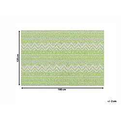 Beliani Tapis extérieur au motif zigzag vert 120 x 180 cm NAGPUR