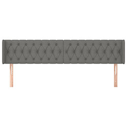 Avis Maison Chic Tête de lit scandinave avec oreilles,meuble de chambre Gris foncé 203x16x78/88 cm Tissu -MN31589