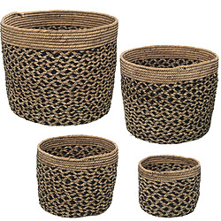 Lot de paniers Alexandra House Living 75964 Marron osier Rotin Fibre naturelle (4 Unités)