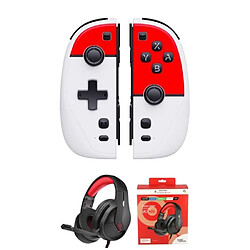 Under Control Joycons Manettes SWITCH Nintendo iiCon Pokeball dragonnes V2 + CASQUE SWITCH PRO-SH3 SPIRIT OF GAMER