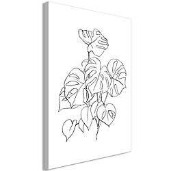 Artgeist Tableau - Monochrome Monstera (1 Part) Vertical [20x30]