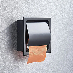 Universal Papier de salle de bains Montage mural Noir mat Toilette papier Porte-serviettes Carton roulé Accessoires de salle de bains | Porte-papier (noir)