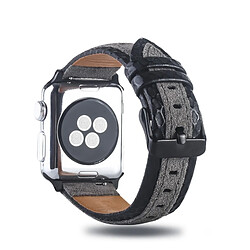 Acheter Wewoo Bande de montre en cuir pleine fleur avec trou rond pour Apple Watch séries 4, 3 et 2 et 1 42 et 44 mm