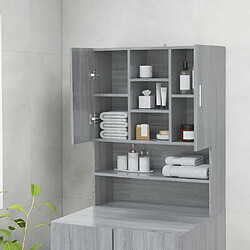 Avis Maison Chic Meuble rangement de salle de bain | Meuble pour machine à laver | Armoire murale de bain Sonoma gris 70,5x25,5x90 cm -GKD80331