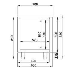 Avis Table Réfrigérée Négative Mono-Bloc 2 Portes - Combisteel