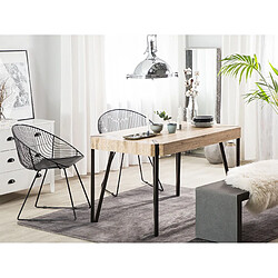 Beliani Table bois clair/noir 130x80 cm CAMBELL