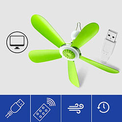 Avis Universal Ventilateur de plafond USB à distance chronologique Ventilateur refroidisseur d'air Ventilateur USB lit Camping Suspension extérieure Terrasse Suspension Ventilateur 2.4m Alimentation électrique | Gadget USB