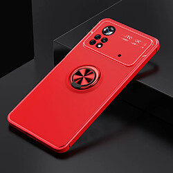 Coque en TPU anti-griffes, anti-choc avec béquille, rouge pour votre Xiaomi Poco X4 Pro 5G