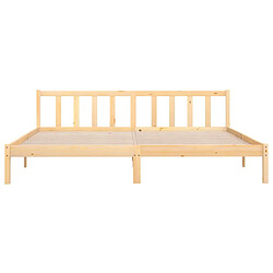 Avis vidaXL Cadre de lit sans matelas bois massif 200x200 cm