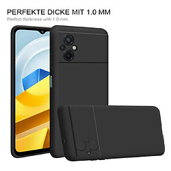 Htdmobiles Coque pour Xiaomi Poco M5 4G / Poco M4 5G - housse etui silicone gel fine + film ecran - NOIR