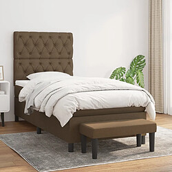 vidaXL Sommier à lattes de lit avec matelas Marron foncé 80x200 cm